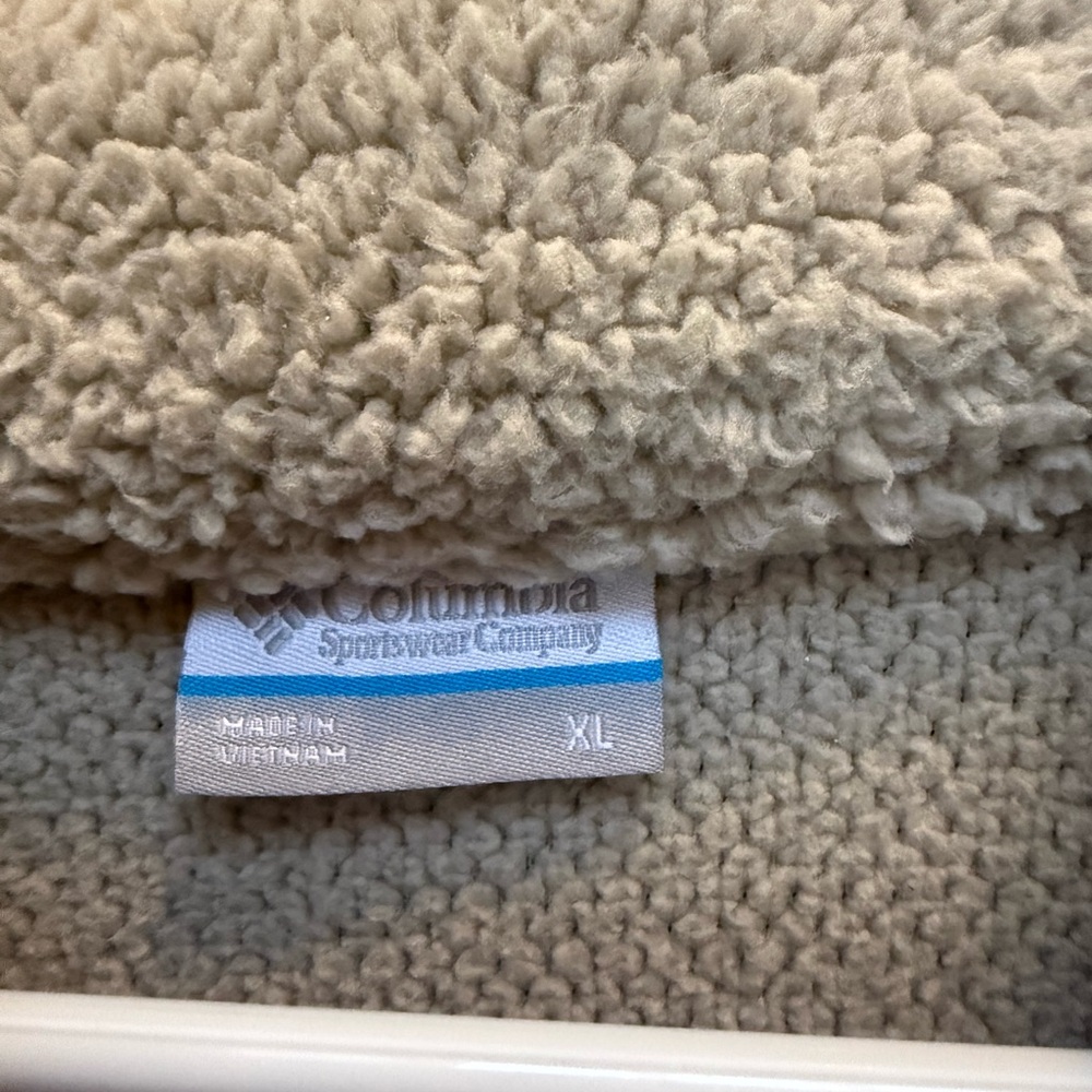 Columbia Cream Full Zip Sherpa Jacket - Picture 2 of 3